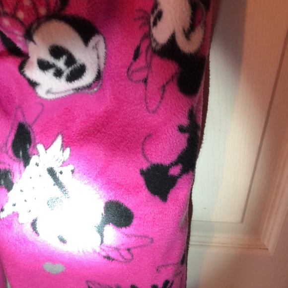 Disney Minnie Mouse Pink Fleece Pajama Pants Womens Small S 4-6 - Picture 12 of 14